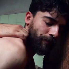 Bearded Studs Adonis And Andy Go To Abandoned Bathroom To Make Out And Squirt His Cum Everywhere - REALITY DUDES