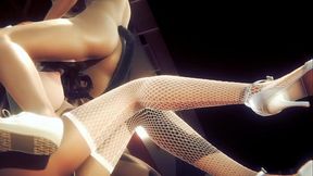 Karen gives a deepthroat blowjob and face fuck