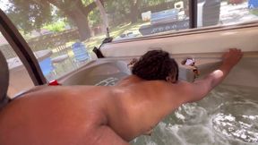 Thick Ass Babe Gets Her Ass Fucked Hard After Teasing Her Husband Str8rich in the Hot Tub