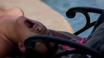 Ashley Adams has stopped a robbery with a blowjob that made a masked guy fuck her slit