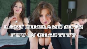 Angry Wife Punishes Husband with Chastity