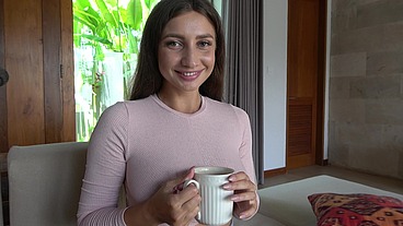 Invited for tea ! POV BJ, Doggy, Missionary, Titjob! 4K!