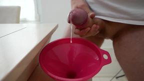 I Put Tons of Cum Inside a Glass Through a Funnel!