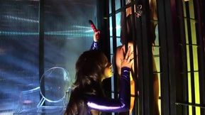 Hot busty blonde strippers having group sex with their rich clients