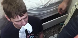 A tall dude with a massive cock is fucking a freaky lad