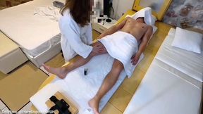 Massage Therapist Babe Gets Fucked Hard While at Work