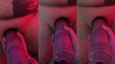 Jacs fat dick pumped tugged and sucked by cum dumpster