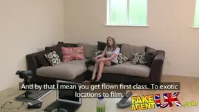 SexPornUK Sexy legs Brit chick goes to porn casting