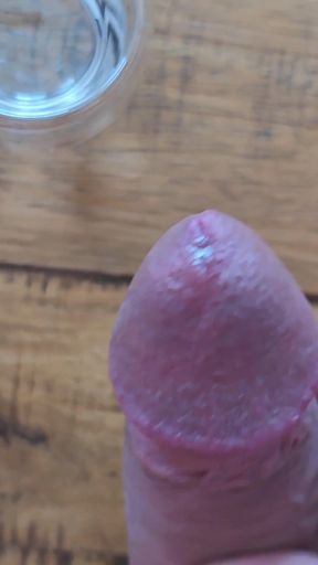 Arab with Beautiful Big Dick Cumshot in Glass ( Clarabitch)