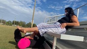 FOOTSTOOL AT SOCCER GAME FV