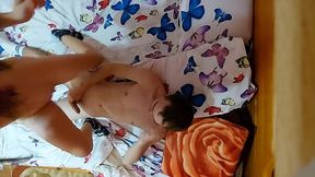 hot teen couple have a good time in the bedroom - top view - full unedited amateur videos