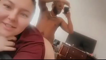 Recording &amp_ stuffing my fat black cock in at the same time