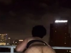 Kendoll Booty Shake In Fishnet On The Balcony