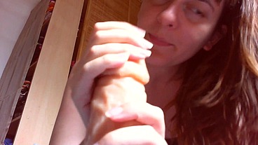 My first outdoor - I drive with dildo in my ass