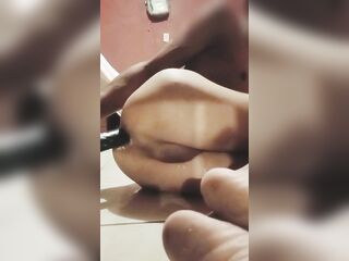 Squirting from masturbating my butt so much
