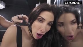 Brunette pornstar Clea Gaultier deepthroats and gets ass fucked hard