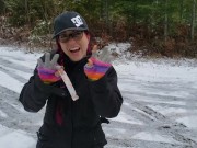 Winter time Public Tampon Insertion - Plastic Applicator