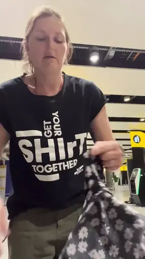 Bare Boobies at the Airport