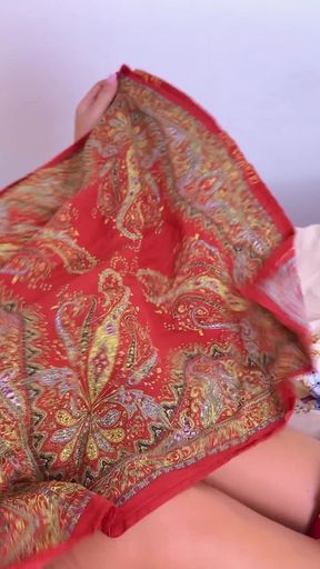 Sofias Silken Dream Tied up with Silk and Satin Scarves Copy (4k)