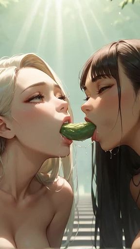 Two Kinky Asian Damsels Relax in a Misty River in the Forest, Their Depraved Bodies Entwined in Sultry Lezzie Sex!