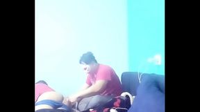 Heteros se depilan el trasero por diversi&oacute_n y terminan calientes follando pt 2