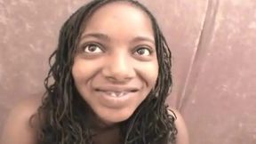 black momma dvonna has nice big tits and gets a pantyhose factory tryout