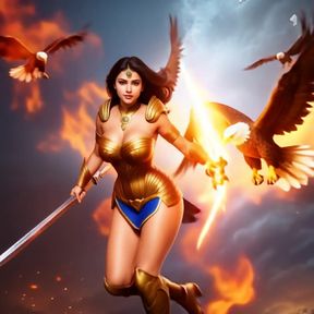 ai video of eagle girl