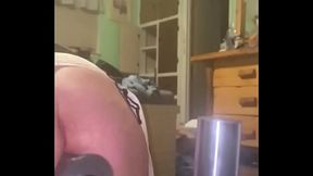 White lace and thigh highs f machine