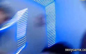 Slutty brunette bimbo MILF gangbanged by four horny guys live at sexycamx