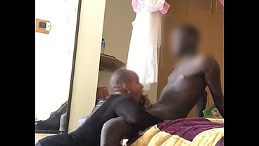 Ebony Milf sucking stepson's Bbc