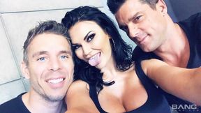 Two awesome men are double penetrating a hot MILF Jasmine Jae