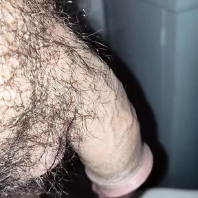 Jacking off cumming pissing