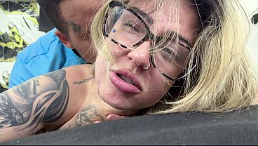 Nerdy virgin girl tries cock for the first time