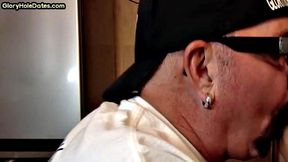 Naughty DILF in glory hole