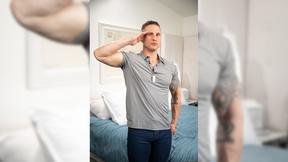 ”Military studs engage in steamy sodomy before being caught.”