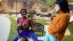 Nasty Old Bench Flasher Meets Thirsty Jogging Nymph Video With Ebony Mystique, Chong Dong - Brazzers