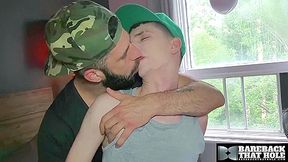 BAREBACKTHATHOLE Bearded Romeo Davis Monster Dick Craves For Felix ODair Sexy Hole