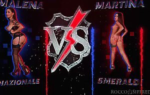 Rocco's 69 dicks gang bang challenge: malena vs martina, Malena Nazionale, Martina Smeraldi