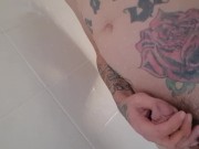Pissing on myself in the shower
