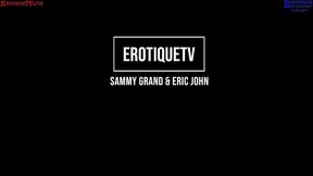 erotique entertainment – cheerful pretty cocksucker sammy grand hairy pussy filled with cum eric john erotiquetvlive