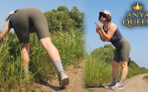 118. Let's Go for a Walk in the Fresh Air? Follow Me and Jerk off to My Butt in Shorts, My Legs and My Nipples.