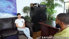 Shadow strips off naked in front of his shy patient Romeo Rivera