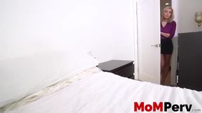 Stepmom shows stepson she kisses better