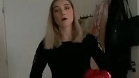 Destroyed in little black dress