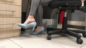 OFFICE HIGH HEELS BLUE STILETTO PUMPS - MOV HD