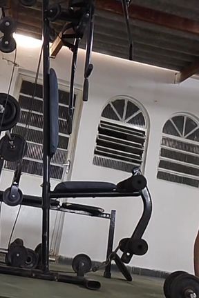 Camera Films Naked Crown at the Gym