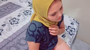 Wife in a hijab gets fucked with intense pleasure, taking a deep load inside until she squirts.