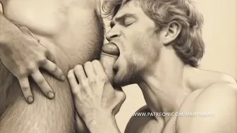 Muscular Gay Group Bareback and Pissing in Public