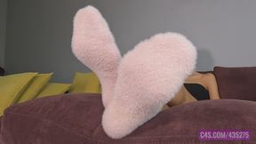Pink Fuzzy Socks - 4K MP4