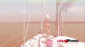 Blonde glamour hottie Christina Shine blows &amp_ rides big hard cock on yacht GP285